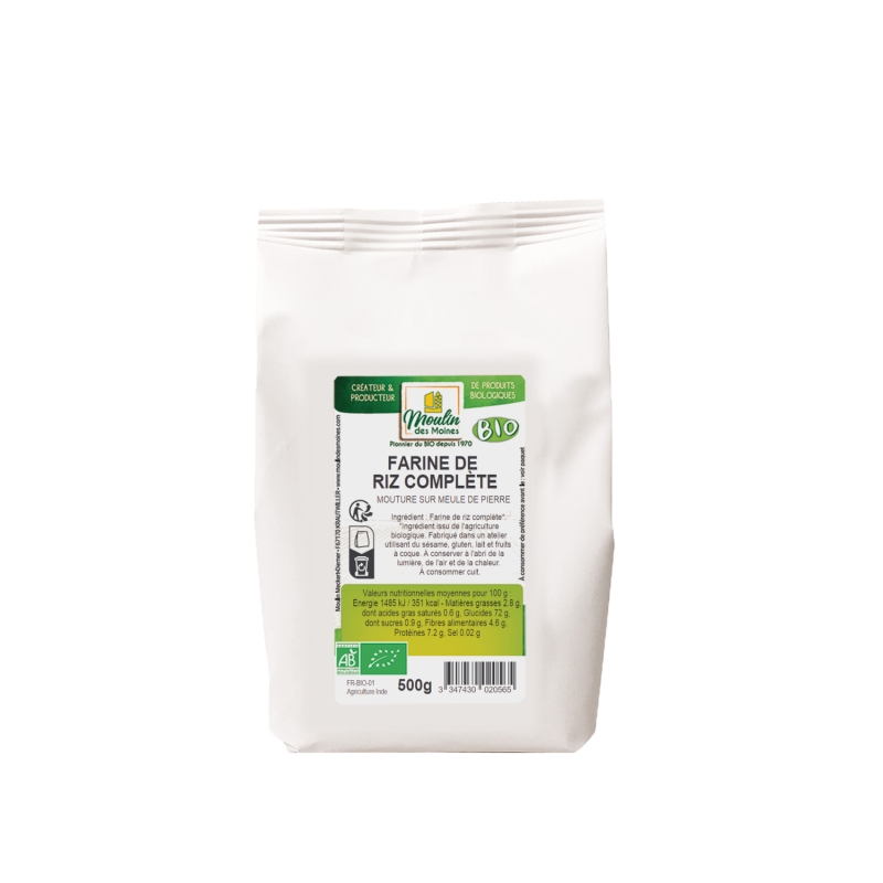 Farine de riz complet meule de pierre bio