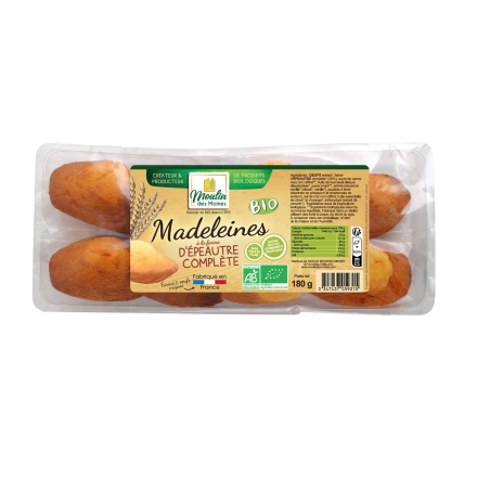 Madeleines d'épeautre bio