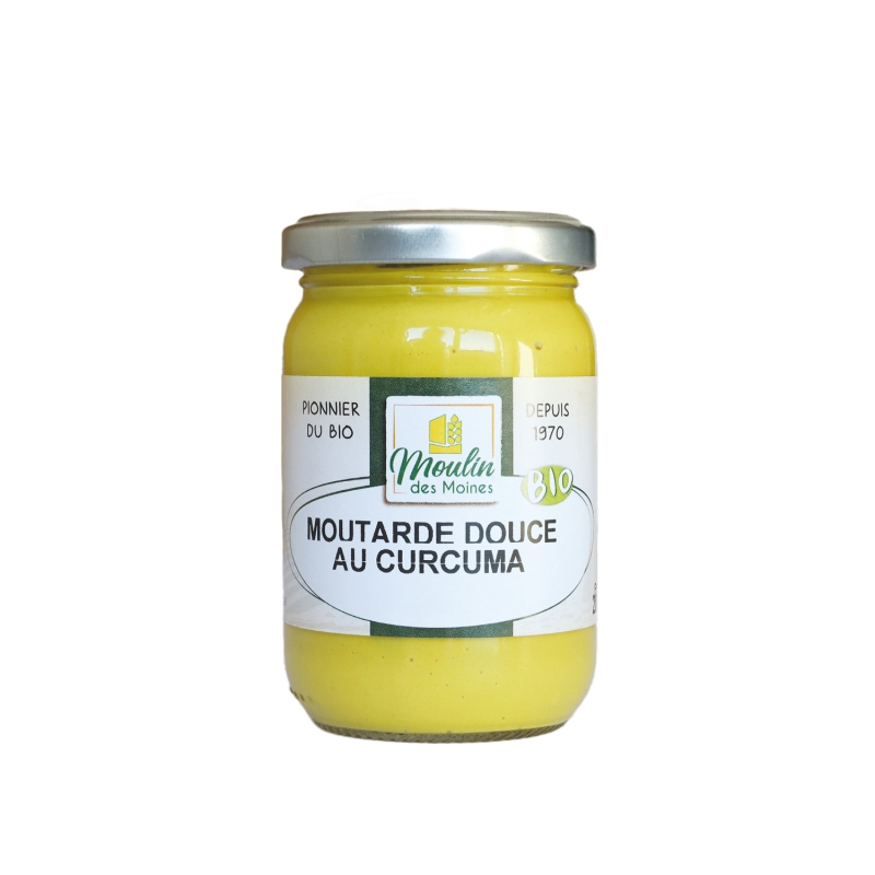 Moutarde douce au curcuma bio