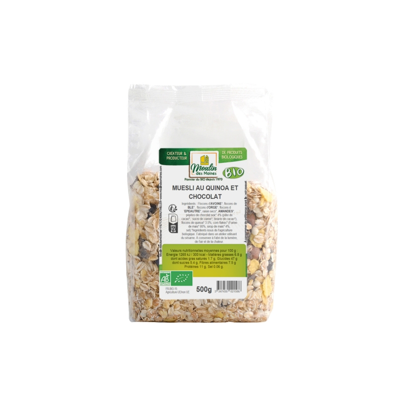Muesli quinoa et chocolat bio