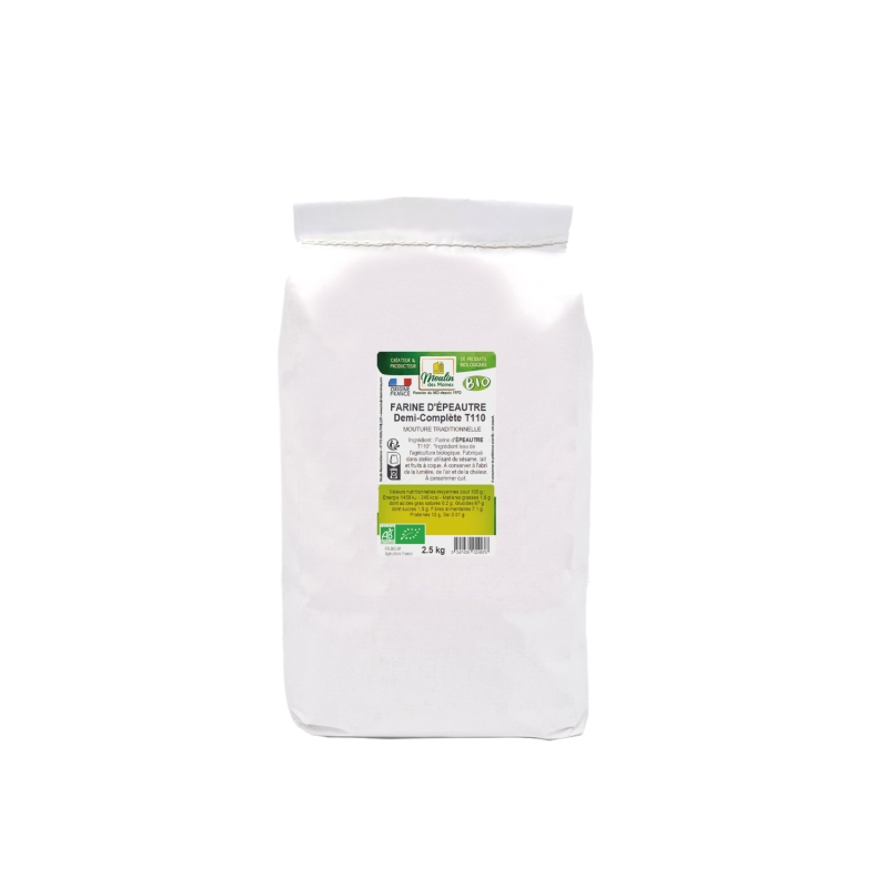 Farine d'épeautre demi-complète T110 en vrac bio