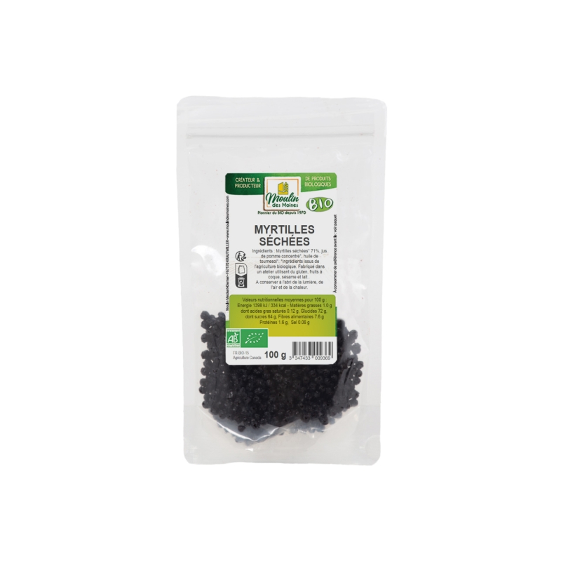 Myrtilles séchées bio