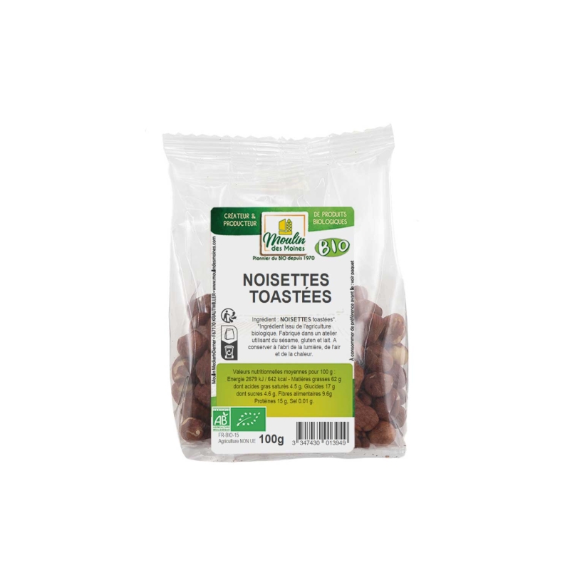 Noisettes toastées bio