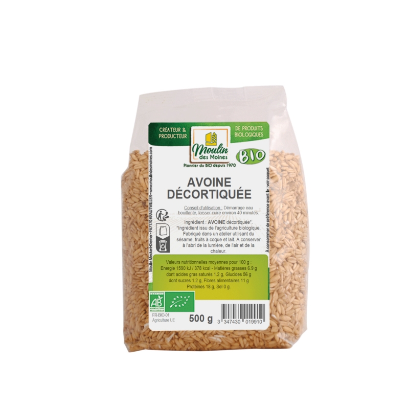 Avoine décortiquée bio
