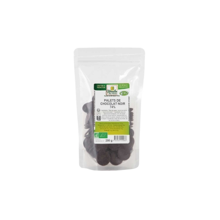 Palets de chocolat noir 74...