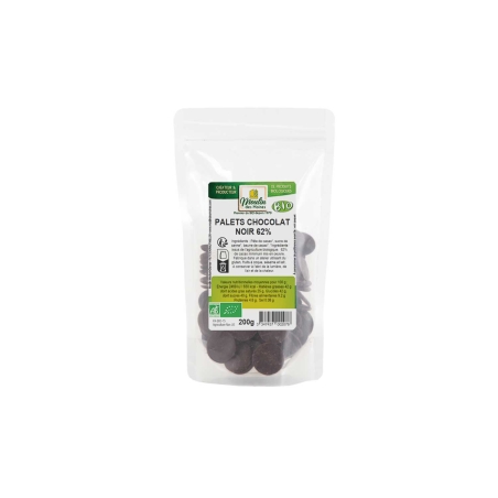 Palets de chocolat noir 62...