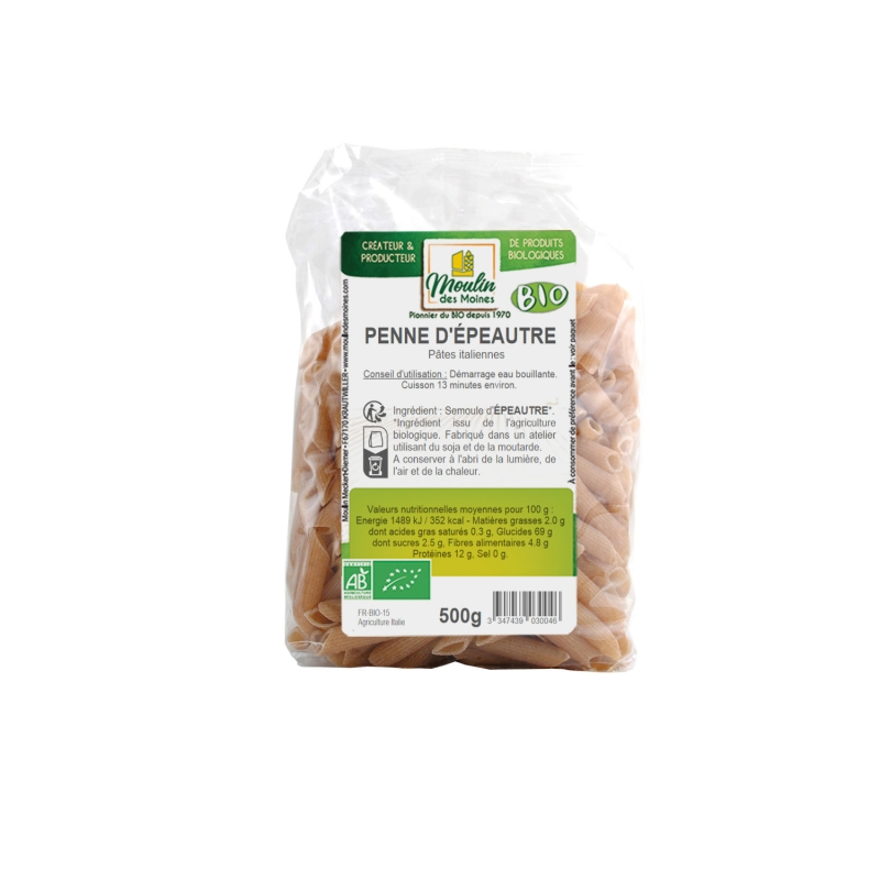Penne d'épeautre bio