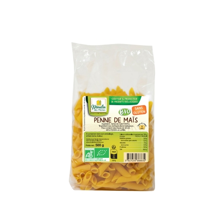 Pennes de maïs sans gluten bio