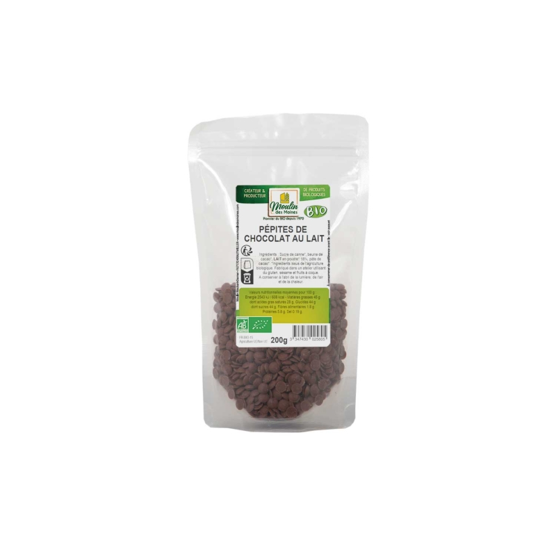 Pépites de chocolat au lait bio