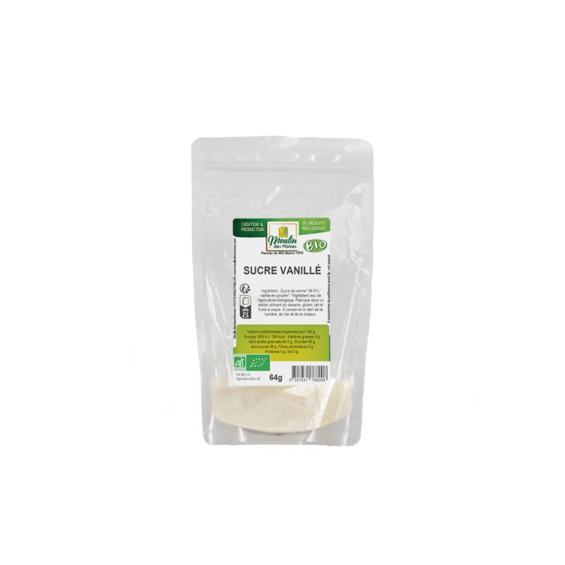 Sucre de canne vanillé bio
