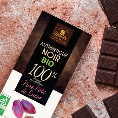 Tablette pure pâte de cacao...