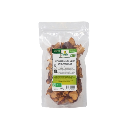 Pommes séchées en lamelles bio
