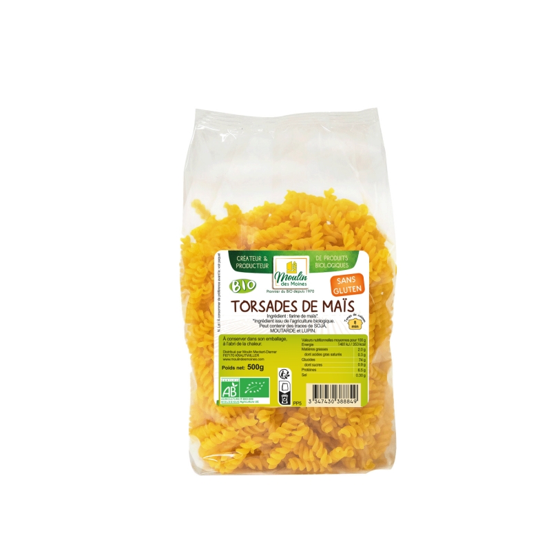 Torsades de maïs sans gluten bio