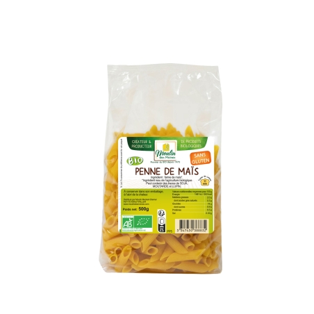 Pennes de maïs sans gluten bio