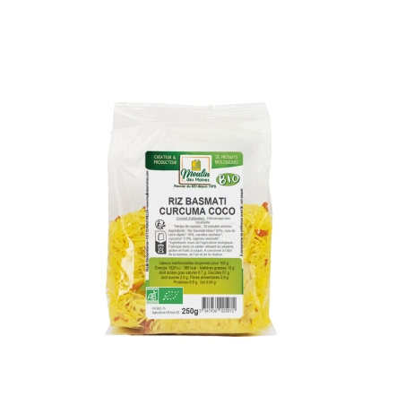 Riz basmati curcuma coco bio