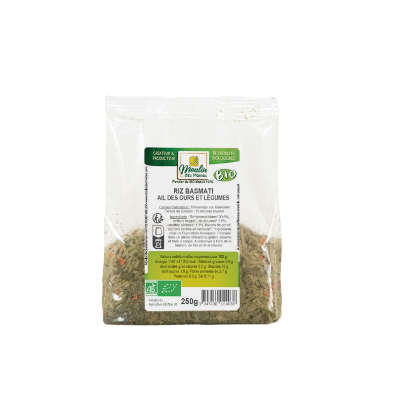 Riz basmati ail ours et légumes bio
