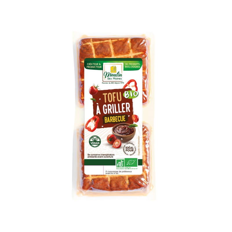 Tofu grillé barbecue vegan bio