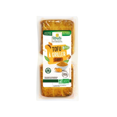Tofu grillé curry vegan bio