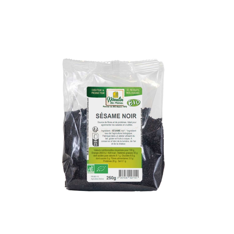 Graines de sésame noir bio