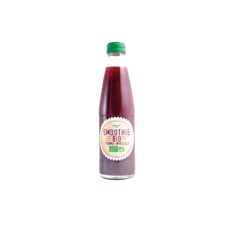 Smoothie banane pomme myrtille bio