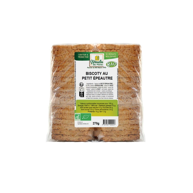 Biscottes "Biscoty" au petit épeautre bio