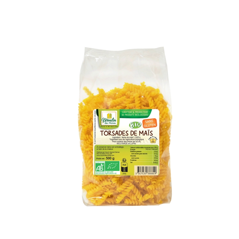 Torsades de maïs sans gluten bio