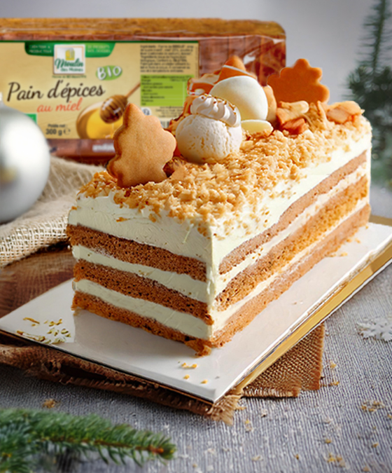 Bûche câlin d'hiver au pain d'épices